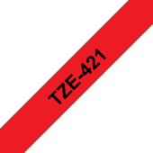 Taśma Brother TZ-421 (Drukowanie czarno / czerwonym tle)