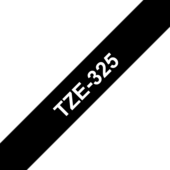 Taśma Brother TZ-325 (biały Drukowanie / czarne tło)
