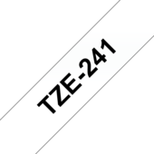 Taśma Brother TZ-241 (Drukowanie czarno / białe tło)