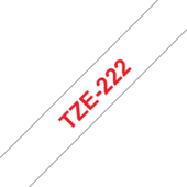 Taśma Brother TZ-222 (czerwony druk / białe tło)