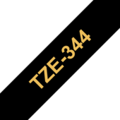 Taśma Brother TZ-344 (Golden wydruku / czarne tło)