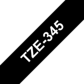 Taśma Brother TZ-345 (biały Drukowanie / czarne tło)