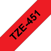 Taśma Brother TZ-451 (Drukowanie czarno / czerwonym tle)