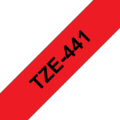 Taśma Brother TZ-441 (Drukowanie czarno / czerwonym tle)