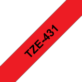 Taśma Brother TZ-431 (Drukowanie czarno / czerwonym tle)