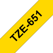 Taśma Brother TZ-651 (Drukowanie czarno / żółtym tle)