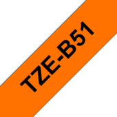 Taśma Brother TZ-B51 (z czarnym tuszem / sygnał pomarańczowe tło)
