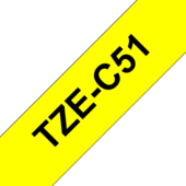 Taśma Brother TZ-C51 (drukowanie czarno / żółtym tle)