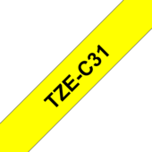 Taśma Brother TZ-C31 (drukowanie czarno / żółty sygnał)