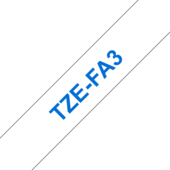 Taśma Brother TZ-FA3 (drukować niebieski / biały tło)