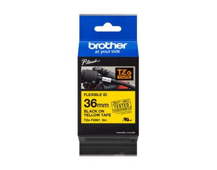 Taśma Brother TZ-FX661 (czarny druk / żółtym tle)