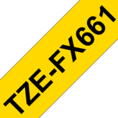 Taśma Brother TZ-FX661 (czarny druk / żółtym tle)