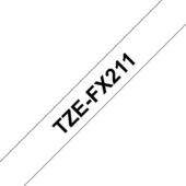 Taśma Brat TZE-FX211 (czarny druk / białe tło)