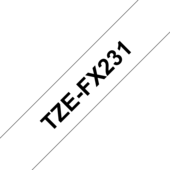 Taśma Brother TZ-FX231 (czarny druk / białe tło)