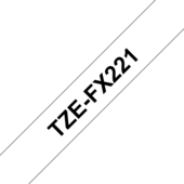 Taśma Brother TZ-FX221 (czarny druk / białe tło)