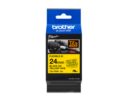 Taśma Brother TZ-FX651 (czarny druk / żółtym tle)