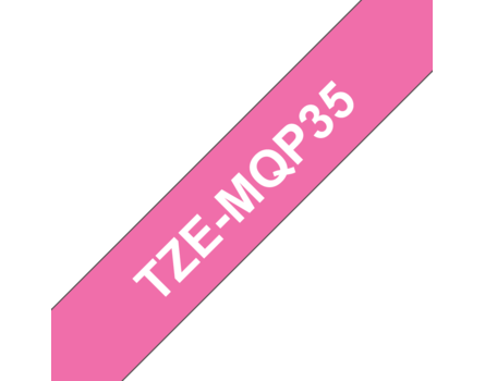 Taśma Brat TZE-MQP35 (biały Drukowanie / różowy skarb)