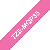Taśma Brat TZE-MQP35 (biały Drukowanie / różowy skarb)