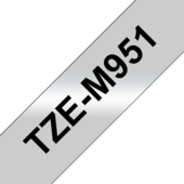 Taśma Brat TZE-M951 (Druk czarny / srebrny tło)