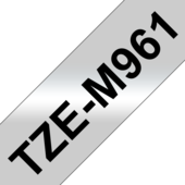 Taśma Brother TZ-M961 (czarny / srebrny)