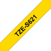 Taśma Brother TZ-S621 (drukowanie czarno / żółtym tle)