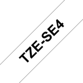 Taśma Brother TZ-SE4 (drukowanie czarno / białe tło)