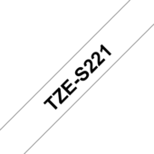 Taśma Brother TZ-S221 (drukowanie czarno / białe tło)