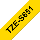 Taśma Brother TZ-S651 (drukowanie czarno / żółtym tle)